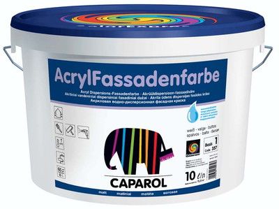 На фото краска Caparol Acryl-Fassadenfarbe