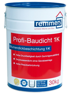 Обмазочная гидроизоляция Remmers Profi Baudicht 1K.